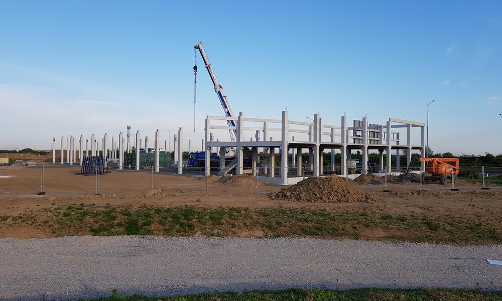 SOPO přístavba - Montovaná betonová hala